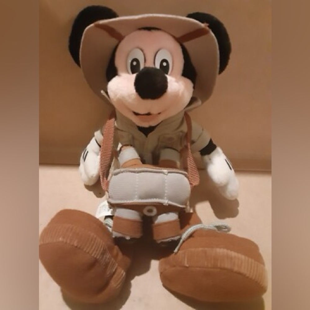 🐭 Disney Safari Mickey Mouse Plush 11” w/ Binoculars – Walt Disney World -